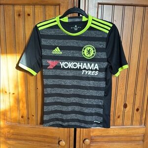 Adidas Black and Green Jersey with Neon Accents